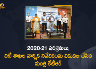 IT Departments, IT Minister K T Rama Rao releases the annual report, IT Minister Sri KTR unveiled the IT Annual Report, KTR, Mango News, Minister KTR Unveiled the Annual Reports 2020-21, Minister KTR Unveiled the Annual Reports 2020-21 of Industries, Minister KTR Unveiled the Annual Reports 2020-21 of Industries and IT Departments, Telangana contributes 5 per cent to national GDP, Telangana IT Sector, Telangana’s IT sector grew by 12.98%, Telangana’s IT sector up by 12.98% in spite of COVID-19