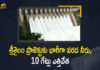 10 gates lifted as Srisailam reservoir, 10 Gates Lifted to Discharge Huge Flood Water, Mango News, Srisailam, srisailam dam, Srisailam Dam 2021, Srisailam Dam Latest News, Srisailam Gates Lifted, Srisailam gates lifted again, Srisailam gates lifted again to discharge huge flood, Srisailam gates lifted in July to discharge flood, Srisailam Project, Srisailam Project 10 Gates Lifted, Srisailam Project: 10 Gates Lifted to Discharge Huge Flood Water