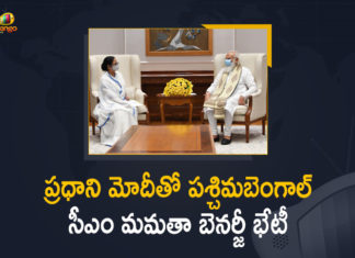 Bengal CM Mamata Banerjee meet PM Modi, Bengal Projects, Mamata Banerjee Discussed Covid vaccines, Mamata Banerjee Meets PM Modi, Mamata Banerjee Meets PM Modi in New Delhi, Mango News, PM Modi, West Bengal Chief Minister Mamata Banerjee, west bengal cm mamata banerjee, West Bengal CM Mamata Banerjee Meets PM Modi, West Bengal CM Mamata Banerjee Meets PM Modi in New Delhi, West Bengal CM Mamata Banerjee Meets PM Modi in New Delhi Today
