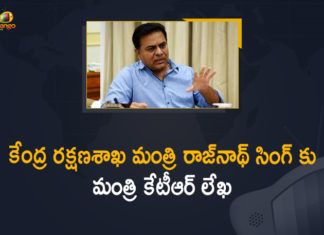 KTR asks Defence Minister to reopen closed roads, KTR shoots off another letter to Centre on road closures, KTR Writes a Letter Union Defence Minister, KTR Writes a Letter Union Defence Minister Rajnath Singh, KTR writes to Defence Minister urging to open AOC roads, Mango News, Minister KTR, Minister KTR Writes a Letter Union Defence Minister Rajnath Singh over Blockage of Roads, Minister KTR Writes a Letter Union Defence Minister Rajnath Singh over Blockage of Roads in HYD, Rajnath Singh, Secunderabad cantonment road closure, Union Defence Minister Rajnath Singh