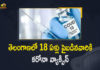 Corona Vaccination Drive, Corona Vaccination Programme, covid 19 vaccine, Covid Vaccination, Covid vaccine for all above 18 yrs, Covid-19 Vaccination Drive, COVID-19 Vaccination Drive At GCVCs For 18+, Government COVID-19 vaccination centres, Mango News, Telangana Government, Telangana Government Begins COVID-19 Vaccination Drive, Telangana Government Begins COVID-19 Vaccination Drive At GCVCs For 18+ From Today, Telangana Health Department, Vaccine Distribution