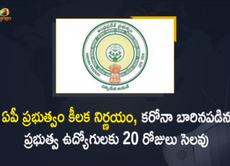 20 Days Leave for Employees Who Tested Covid Positive In AP, 20 Days Leave for Govt Employees Who Tested Covid Positive, 20 Days Leave for Govt Employees Who Tested Covid Positive In AP, Andhra Pradesh, Andhra Pradesh COVID-19 Daily Bulletin, Andhra Pradesh Department of Health, AP Coronavirus, AP Govt Issued GO over 20 Days Leave, AP Govt Issued GO over 20 Days Leave for Govt Employees Who Tested Covid Positive, GO over 20 Days Leave for Govt Employees Who Tested Covid Positive, Mango News