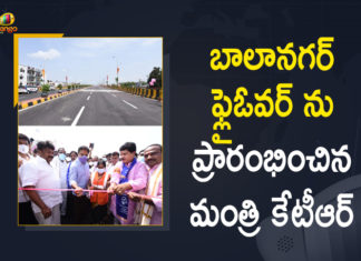 Babu Jagjivan Ram six-lane flyover, balanagar flyover, balanagar flyover inauguration, Hyderabad, KTR Inaugurates Awaited Balanagar, KTR Inaugurates Awaited Balanagar In Hyderabad, KTR inaugurates Babu Jagjivan Ram six-lane flyover, KTR inaugurates Babu Jagjivan Ram six-lane flyover at Balanagar, KTR Inaugurates Balanagar Flyover, Mango News, Minister KTR Inaugurates Balanagar Flyover, Minister KTR Inaugurates Balanagar Flyover in Hyderabad, Minister KTR names Balanagar flyover as Babu Jagjivan Ram