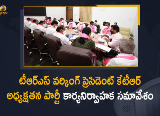 KCR calls for party executive meet, KTR, KTR Held Party Executive Meeting, KTR Held Party Executive Meeting at Telangana Bhavan, Mango News, Minister KTR at Telangana Bhavan, Telangana Bhavan, TRS, TRS executive committee meeting, TRS Working President KTR, TRS Working President KTR Held Party Executive Meeting, TRS Working President KTR Held Party Executive Meeting at Telangana Bhavan