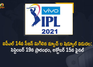 #IndianPremierLeague, 2021 Indian Premier League, BCCI announces fixture for remainder of IPL 2021, BCCI Announces Schedule for Remainder of VIVO IPL, BCCI Announces Schedule for Remainder of VIVO IPL-2021, BCCI Announces Schedule for Remainder of VIVO IPL-2021 in UAE, indian premier league, IPL 2021, ipl 2021 news, IPL 2021 UAE, Mango News, Schedule for Remainder of VIVO IPL-2021 in UAE, UAE, VIVO IPL-2021, VIVO IPL-2021 in UAE