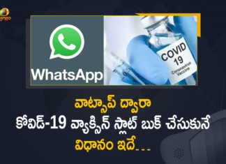 COVID-19 vaccination slot via WhatsApp, Covid-19 Vaccination Slots, Covid-19 Vaccination Slots Can Book Now Through Whatsapp, Covid-19 vaccination slots can now be booked on WhatsApp, COVID-19 vaccine slot via WhatsApp, COVID-19 vaccine slots can now be booked on WhatsApp, How to book Covid vaccine appointment via WhatsApp, How to book COVID-19 vaccination slot via WhatsApp, how to book COVID-19 vaccine slot using WhatsApp, Mango News