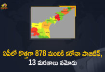 ఏపీలో కొత్తగా 878 మందికి కరోనా పాజిటివ్, 13 మరణాలు నమోదు Andhra Pradesh, Andhra Pradesh COVID-19 Daily Bulletin, Andhra Pradesh Department of Health, ap coronavirus cases today, ap coronavirus cases total, ap coronavirus updates district wise, AP COVID 19 Cases, AP Total Positive Cases, COVID-19, COVID-19 Daily Bulletin, Total Corona Cases In AP,mango news
