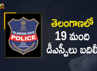 19 DSPs reshuffled in the state, DGP Mahender Reddy, DSPs transferred in Telangana, Mango News, Telangana, Telangana DGP Mahender Reddy, Telangana DGP Mahender Reddy Issued Orders Over Transfers and Postings of 19 DSPs, Telangana DGP Mahender Reddy Reshuffles 19 DSPs, Telangana Government, Telangana Government reshuffled 19 District Superintendents of Police, Telangana Transfers and Postings of 19 DSPs, Transfers and Postings of 19 DSPs, Transfers and Postings of 19 DSPs In Telangana, TSRTC MD