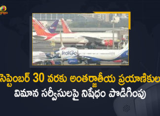 DGCA Extends International Passenger Flights Ban Till September 30th