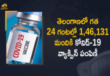 Corona Vaccination Drive, COVID 19 Vaccine, Covid Vaccination, Covid-19 Vaccination Drive, Covid-19 Vaccination In Telangana, Covid-19 Vaccination in Telangana. 146131 Vaccine Doses Administered in Last 24 Hours, Covid-19 Vaccine Distribution, Distribution For Covid-19 Vaccine, Mango News, Telangana Covid-19 Vaccination, telangana government, Vaccination in Telangana, Vaccine Distribution