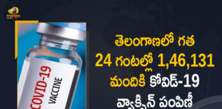 Corona Vaccination Drive, COVID 19 Vaccine, Covid Vaccination, Covid-19 Vaccination Drive, Covid-19 Vaccination In Telangana, Covid-19 Vaccination in Telangana. 146131 Vaccine Doses Administered in Last 24 Hours, Covid-19 Vaccine Distribution, Distribution For Covid-19 Vaccine, Mango News, Telangana Covid-19 Vaccination, telangana government, Vaccination in Telangana, Vaccine Distribution