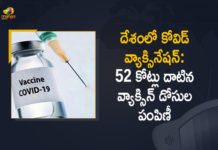 దేశంలో కోవిడ్ వ్యాక్సినేషన్: 52 కోట్లు దాటిన వ్యాక్సిన్ డోసుల పంపిణీ , Corona Vaccination Drive, Corona Vaccination Programme, coronavirus vaccine distribution, COVID 19 Vaccine, Covid Vaccination, Covid vaccination in India, Covid-19 Vaccination, Covid-19 Vaccination Distribution, Covid-19 Vaccination Drive, Covid-19 Vaccine Distribution, Covid-19 Vaccine Distribution News, Covid-19 Vaccine Distribution updates, Distribution For Covid-19 Vaccine, India Covid Vaccination, Mango News, Vaccine Distribution