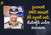 CP Sajjanar Transferred as TSRTC MD, Cyberabad CO VC Sajjanar transferred as TSRTC MD, Cyberabad CP VC Sajjanar Transferred As TSRTC MD, Cyberabad police commissioner Sajjanar transferred, Mango News, Stephen Raveendra Appointed as New Cyberabad CP, Stephen Raveendra is new Cyberabad Police Commissioner, Stephen Ravindra replaces Sajjanar as Hyd CP, Stephen Ravindra to take over as Cyberabad Police, VC Sajjanar Transferred As TSRTC MD