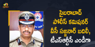 CP Sajjanar Transferred as TSRTC MD, Cyberabad CO VC Sajjanar transferred as TSRTC MD, Cyberabad CP VC Sajjanar Transferred As TSRTC MD, Cyberabad police commissioner Sajjanar transferred, Mango News, Stephen Raveendra Appointed as New Cyberabad CP, Stephen Raveendra is new Cyberabad Police Commissioner, Stephen Ravindra replaces Sajjanar as Hyd CP, Stephen Ravindra to take over as Cyberabad Police, VC Sajjanar Transferred As TSRTC MD