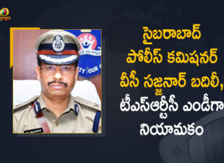 CP Sajjanar Transferred as TSRTC MD, Cyberabad CO VC Sajjanar transferred as TSRTC MD, Cyberabad CP VC Sajjanar Transferred As TSRTC MD, Cyberabad police commissioner Sajjanar transferred, Mango News, Stephen Raveendra Appointed as New Cyberabad CP, Stephen Raveendra is new Cyberabad Police Commissioner, Stephen Ravindra replaces Sajjanar as Hyd CP, Stephen Ravindra to take over as Cyberabad Police, VC Sajjanar Transferred As TSRTC MD