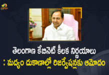 30% liquor shops to go to Gouds, Liquor shop allotment, Mango News, Quota for Gouds SCs/STs in liquor outlets, Reservations for Gouds SCs STs in Liquor Shops Allotment, telangana, Telangana Cabinet, Telangana Cabinet Approves Reservations for Gouds, Telangana Cabinet Approves Reservations for Gouds SCs STs in Liquor Shops Allotment, Telangana Cabinet Decisions, Telangana fixes quota for Gouds SCs STs in liquor, Telangana Govt decides to allot 15 pc reservations for Gouds, Telangana provides reservation to Gouds