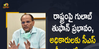 CS Somesh Kumar, CS Somesh Kumar held Teleconference with District Collectors, CS Somesh Kumar Held Teleconference with District Collectors on Gulab Toofan, CS Teleconference with District Collectors on Gulab Toofan, Cyclone Gulab alert, Cyclone Gulab Update, Cyclonic Storm Gulab, Gulab Toofan, Mango News, Red Alert for Telangana, Telangana CS directs Collectors on Gulab Toofan, Telangana CS directs Collectors to keep vigil on Gulab Toofan, Telangana Gulab Toofan