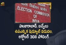 Badvel Assembly By-Election Schedule Released, Huzurabad, Huzurabad Assembly By-Election Schedule Released, Huzurabad Badvel Assembly By-Election Schedule Released Polling on October 30th, Huzurabad Badvel By-polls On October 30, Huzurabad by poll, Huzurabad bypolls, Huzurabad Bypolls Date, Huzurabad constituency by-polls schedule announced, Mango News, Telangana Huzurabad bypoll, Telangana Huzurabad bypoll Schedule, Telangana’s Huzurabad bypoll