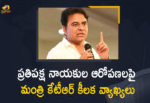 Have nothing to do with drugs case, Hyderabad Drug racket, KTR refutes Revanth comments, KTR Responds over Allegations on Narcotic Issue, KTR Responds over Opposition Allegations on Narcotic Issue, Mango News, Narcotics doesn’t have religious hues, Revanth Reddy Comments, Revanth Reddy Comments On KTR, TRS Working President KTR, TRS Working President KTR Responds over Opposition Allegations on Narcotic Issue