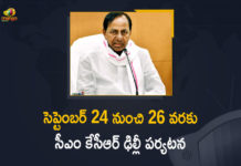 CM KCR Delhi Tour, CM KCR Delhi Tour From Sep 24 to 26, CM KCR Delhi Tour Latest Updates, KCR Delhi Tour, KCR Delhi Tour News, KCR To Meet Union Ministers Shekhawat and Piyush Goyal, KCR Went for Delhi Tour after Participated in Assembly Session, Mango News, Telangana Chief Minister, Telangana Chief Minister to meet Gajendra Shekhawat, Telangana CM KCR, Telangana CM KCR Went for Delhi Tour, Telangana CM KCR Went for Delhi Tour after Participated in Assembly Session, TRS party office in Delhi
