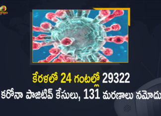 Covid-19 in Kerala : 29322 New Positive Cases and 131 Deaths in Last 24 Hours