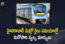Hyderabad Metro Rail, Hyderabad Metro Rail Service, Hyderabad Metro Rail timings rescheduled, Hyderabad Metro reschedules timings, Hyderabad Metro reschedules timings from Monday, Hyderabad Metro Revises Train Schedule, Hyderabad Metro timings rescheduled, Mango News, Timings Rescheduled Last Train Starts at 10:15 PM