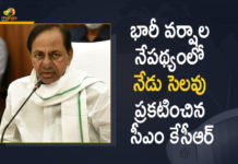 CM KCR Announced Holiday Tomorrow Across the State, CM KCR Announced Holiday Tomorrow Across the State in the Wake of Heavy Rains, CM KCR Held Review from Delhi over Heavy Rains in the State, CM KCR Holds Review Meet On Rains In Telangana, Cyclone Gulab, Cyclone Gulab alert, Cyclone Gulab impact, Cyclone Gulab Telangana, Cyclone Gulab Update, Holiday Tomorrow Across the State in the Wake of Heavy Rains, Mango News, rain situation in Telangana, Telangana CM KCR Reviews Hyderabad Rains