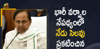 CM KCR Announced Holiday Tomorrow Across the State, CM KCR Announced Holiday Tomorrow Across the State in the Wake of Heavy Rains, CM KCR Held Review from Delhi over Heavy Rains in the State, CM KCR Holds Review Meet On Rains In Telangana, Cyclone Gulab, Cyclone Gulab alert, Cyclone Gulab impact, Cyclone Gulab Telangana, Cyclone Gulab Update, Holiday Tomorrow Across the State in the Wake of Heavy Rains, Mango News, rain situation in Telangana, Telangana CM KCR Reviews Hyderabad Rains