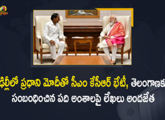 Telangana CM KCR Meets PM Narendra Modi at Delhi Today, Mango News, Telangana Breaking News, Telangana News Today, Telangana CM KCR, PM Narendra Modi, CM KCR Delhi Tour Latest Updates, CM KCR Delhi Tour Latest Updates, CM KCR Delhi Tour To Meet PM Modi, CM KCR Latest News, CM KCR Meets PM Narendra Modi, Telangana CM KCR