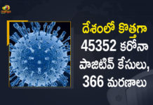 Coronavirus Cases, coronavirus cases in india state wise, coronavirus cases in india today state wise, coronavirus cases india, coronavirus india, India Coronavirus, India Covid-19 Updates, India New COVID 19 Cases, India Reports 45352 New Covid-19 Cases 366 Deaths in Last 24 Hours, Mango News, New Confirmed Corona Cases, total corona cases in india today, total corona positive in india