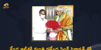 CM KCR, CM KCR Meets Union Jal Shakti Minister, CM KCR Meets Union Jal Shakti Minister Gajendra Singh Shekhawat, CM KCR Meets Union Jal Shakti Minister Gajendra Singh Shekhawat at New Delhi, Gajendra Singh Shekhawat, KCR met Union Minister Gajendra Singh Shekhawat, Mango News, New Delhi, Telangana CM KCR, Union Jal Shakti Minister, Union Jal Shakti Minister Gajendra Singh Shekhawat, Water projects between AP Telangana, Water projects between AP Telangana to be placed under river management boards