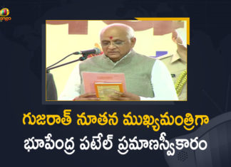 amit shah, Amit Shah Attends Ceremony, Bhupendra Patel, Bhupendra Patel Elected As New Chief Minister of Gujarat, Bhupendra Patel elected new Chief Minister of Gujarat, Bhupendra Patel Takes Oath As New CM Of Gujarat, Bhupendra Patel Takes Oath As New CM Of Gujarat Today, Bhupendra Patel The New Chief Minister Of Gujarat, Bhupendra Patel to be new Gujarat Chief Minister, BJP MLA Bhupendra Patel sworn-in as new Gujarat CM, Governor of Gujarat, Gujarat CM, Gujarat CM Bhupendra Patel, Mango News, The New Gujarat CM, Union Home Minister, Union Home Minister Amit Shah, Vijay Rupani