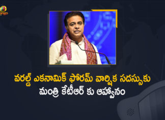 IT minister KTR invited to World Economic Forum, Jan-2022, KTR Gets Invitation For World Economic Forum, KTR Gets Invitation For World Economic Forum Annual Meet at Davos, KTR Gets Invitation For World Economic Forum Annual Meet at Davos in Jan-2022, KTR invited to prestigious World Economic Forum, KTR invited to WEF annual meeting at Davos, KTR invited to World Economic Forum Annual Meeting 2022, Mango News, Minister KTR, Minister KTR Gets Invitation For World Economic Forum Annual Meet at Davos in Jan-2022, Telangana IT Minister KTR