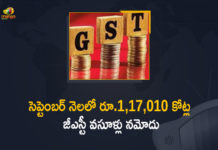 Gross GST Revenue, Gross GST Revenue Collected in Month Of September 2021, Gross GST Revenue Collected in September 2021, GST Revenue, GST Revenue Collected In Sept 2021, GST Revenue Collection, GST revenue collection 2021, GST Revenue Collection News, GST revenue collection September, GST Revenue Collection Updates, Mango News, Monthly GST Revenue Collection, Rs 117010 Cr Gross GST Revenue Collected in Month Of September 2021