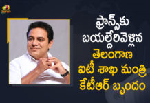 Ambition India Business Forum, Ambition India Business Forum-2021, France invites KTR to Ambition India Business Forum, KTR, KTR leaves for France to attend Ambition India 2021 conference, KTR leaves for Paris, KTR leaves for Paris to address Ambition India Business Forum, KTR’s Team Went to France to Participate in Ambition India Business Forum, Mango News, Telangana IT Minister KTR, Telangana IT Minister KTR’s Team Went to France, Telangana IT Minister KTR’s Team Went to France to Participate in Ambition India Business Forum-2021