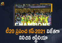 Australia Beat New Zealand, Australia Beat New Zealand By 8 Wickets, Australia Beat New Zealand By 8 Wickets In Final Win Maiden T20 WC Title, Australia lift maiden T20 World Cup, Final Win Maiden T20 WC Title, Highlights Australia vs New Zealand T20 World Cup 2021, Mango News, New Zealand vs Australia Highlights, NZ vs AUS Final, NZ vs AUS Match Highlights, NZ vs AUS T20 Scorecard, T20 World Cup 2021 Final, T20 World Cup Final, T20 World Cup-2021