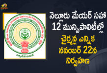 12 Municipalities Chairpersons Elections, 2021 Andhra Pradesh local elections, Andhra Pradesh, Mango News, Nellore, Nellore Mayor and 12 Municipalities Chairpersons Elections, Nellore Mayor and 12 Municipalities Chairpersons Elections will be held on November 22nd, Polling in 13 cities in Andhra is under way, Polling underway in 13 urban local bodies, Polling underway in 13 urban local bodies in Andhra, Polling underway in 13 urban local bodies in Andhra Pradesh, Polls for Nellore corporation