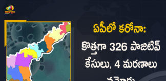 Andhra Pradesh : 326 New Covid-19 Positive Cases, 4 Deaths Reported Today