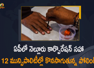 Andhra Pradesh, Andhra Pradesh Nominations, AP Muncipal Elections, AP Municipal Elections, AP Municipal Elections 2021, AP Municipal Elections 2021 News, AP Municipal Elections News, AP Municipal Elections Polling, Mango News, Nellore, Nellore Corporation and other 13 Municipalities, Polling underway in Nellore Corporation, Polling underway in Nellore Corporation and other 13 Municipalities, Polls for Nellore corporation