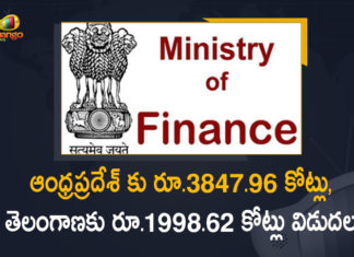 1998.62 Cr to Telangana Under Two Installments of Tax Devolution, Central Government, Centre Releases 3847.96 Cr to AP, Centre Releases 3847.96 Cr to AP 1998.62 Cr to Telangana Under Two Installments of Tax Devolution, Centre releases Rs 1998 cr for Telangana, Centre releases two installments of tax devolution, Installments of Tax Devolution, Mango News, Tax Devolution, Tax Devolution from Centre, Telangana to get Rs 1998 crore from Centre, Telangana to get Rs 1998 crore from Centre towards tax Devolution, two installments of tax devolution