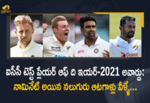 ICC Reveals Nominees for Men's Test Player of the Year-2021 Award, Mango News, Mango News Telugu, Latest Sports News 2021, ICC Reveals Nominees for Men's, Men's Test Player of the Year-2021 Award, Men's Test Player of the Year, ICC Awards 2021, ICC Awards, Nominees for ICC Men's Test Player of the Year, ICC names nominees for Men's Test Player of the Year, ICC Test Player of the Year 2021, icc player of the year 2021, icc awards 2021 nominees, icc awards 2021 winners list