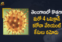 తెలంగాణలో కొత్తగా మరో 4 ఒమిక్రాన్ కరోనా వేరియంట్ కేసులు నమోదు Coronavirus, COVID-19, covid-19 new variant, Covid-19 Updates in Telangana, Mango News, Mango News Telugu, New Covid 19 Variant, Omicron, Omicron covid variant, Omicron variant, Omicron Variant Cases in Telangana, Telangana Coronavirus News, telangana covid cases today bulletin, telangana covid cases today list, Telangana New Covid-19 Positive Cases, Telangana Omicron Corona Variant Cases, Telangana Reports Another 4 Omicron Corona Variant Cases, Telangana reports four more Omicron Covid cases, Update on Omicron