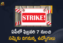 AP Employees Unions Calls For Strike From February 7 Regarding PRC Issue,AP employees threaten strike,AP Employees Unions Calls For Strike,AP Employees Unions Calls For Strike Regarding PRC Issue,Andhra Pradesh govt employees,Staff to wage a united fight against pay revision GOs ,Andhra govt employees strike over pay revision,Andhra Pradesh government ,AP Cabinet approves PRC Jeevol-Employees on strike,PRC Issue,PRC Issue in Ap,mango News