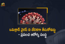 ఒమిక్రాన్ వైరస్ విషయంలో నిర్లక్ష్యం వద్దు – ప్రపంచ ఆరోగ్య సంస్థ Don't Underestimate The Omicron Virus, WHO Warns to All Countries, variant Omicron spreading faster than other variants, WHO Warns to All Countries, WHO, WHO Latest News, WHO Live Updates, world health organization, Omicron Virus, Omicron Virus Live Updates, Covid-19, Coronavirus, coronavirus india, Coronavirus Updates, COVID-19 Live Updates, Covid-19 New Updates, Mango News, All Countries, WHO Omicron Warning, Omicron, Update on Omicron, Omicron covid variant, Omicron variant, omicron variant in India, omicron variant south africa, covid-19 new variant,