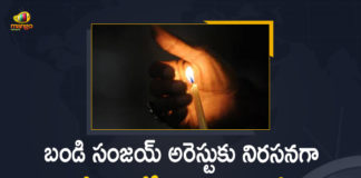 BJP Plans Protest March Privilege Motion Against Telangana Govt, Mango News, Nadda says Telangana BJP chief arrest murder of democracy, Nadda to visit Hyderabad today to protest against arrest of Telangana BJP chief, President Bandi Sanjay, Telangana BJP, Telangana BJP Chief Bandi Sanjay Arrested, Telangana BJP to Conduct Candlelight Rally, Telangana BJP to Conduct Candlelight Rally Today, Telangana BJP to Conduct Candlelight Rally Today to Protest the Arrest of State President Bandi Sanjay, Telangana State BJP president Bandi Sanjay sent to 14 days