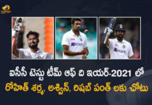 ఐసీసీ టెస్టు టీమ్ ఆఫ్ ది ఇయర్-2021 లో రోహిత్ శర్మ, అశ్విన్, రిషబ్ పంత్ లకు చోటు Babar Azam named captain of ICC Men’s ODI Team of Year 2021, ICC announce Men’s ODI team of the year 2021, ICC Announced Test, ICC Announced Test ODI T20 Teams for the Year of 2021, ICC Announced Test Team, Kane Williamson Named Captain As ICC Announces Test Team Of The Year 2021, Mango News, No Indian In Babar Azam-Led ICC Men’s T20 Team, ODI, T20 Teams for the Year of 2021, Virat Kohli, Virat kohli did not find a place in all 3 icc teams test odi