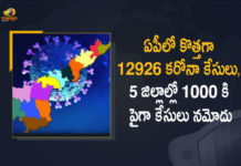 ఏపీలో కొత్తగా 12926 కరోనా కేసులు, 5 జిల్లాల్లో 1000 కి పైగా కేసులు నమోదు Andhra Pradesh, Andhra Pradesh COVID-19 Daily Bulletin, Andhra Pradesh Department of Health, ap coronavirus cases today, ap coronavirus cases total, ap coronavirus updates district wise, AP COVID 19 Cases, AP Total Positive Cases, COVID-19, COVID-19 Daily Bulletin, Total Corona Cases In AP,mango news