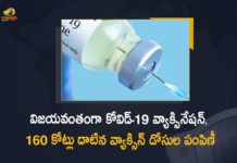 దేశంలో కోవిడ్-19 వ్యాక్సినేషన్: 160 కోట్లకుపైగా వ్యాక్సిన్ డోసులు పంపిణీ Corona Vaccination Drive, Corona Vaccination Programme, coronavirus vaccine distribution, COVID 19 Vaccine, Covid Vaccination, Covid vaccination in India, Covid-19 Vaccination Distribution, Covid-19 Vaccination Drive, Covid-19 Vaccine Distribution, Covid-19 Vaccine Distribution News, Covid-19 Vaccine Distribution updates, Distribution For Covid-19 Vaccine, India Covid Vaccination, Mango News, Vaccine Distribution