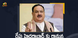 BJP National President, BJP National President JP Nadda, BJP National President JP Nadda Latest Updates, BJP National President JP Nadda to Visit Hyderabad Tomorrow, BJP National President JP Nadda to Visit Hyderabad Tomorrow to Participate in RSS Meetings, BJP’s Nadda to attend conclave of organisations allied to RSS, JP Nadda, JP Nadda to visit Hyderabad, JP Nadda to visit Hyderabad for RSS meeting, JP Nadda to Visit Hyderabad Tomorrow to Participate in RSS Meetings, Mango News, Nadda to visit Hyderabad