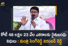 Mango News, Mango News Telugu, Rs 7411.52 CR Funds Transfers to Accounts of 62.99 Lakh Farmers in the State, Rythu Bandhu, Rythu Bandhu disbursal, Rythu Bandhu Distribution, Rythu Bandhu For Farmers, Rythu Bandhu for Rabi Season, Rythu Bandhu Funds, Rythu Bandhu Funds Allocation, Rythu Bandhu Funds Distribution, Rythu Bandhu Funds Transfers, Rythu Bandhu Scheme, Telangana Rythu Bandhu, Telangana Rythu Bandhu Distribution, Telangana Rythu Bandhu Funds Distribution, TS Rythu Bandhu for Rabi